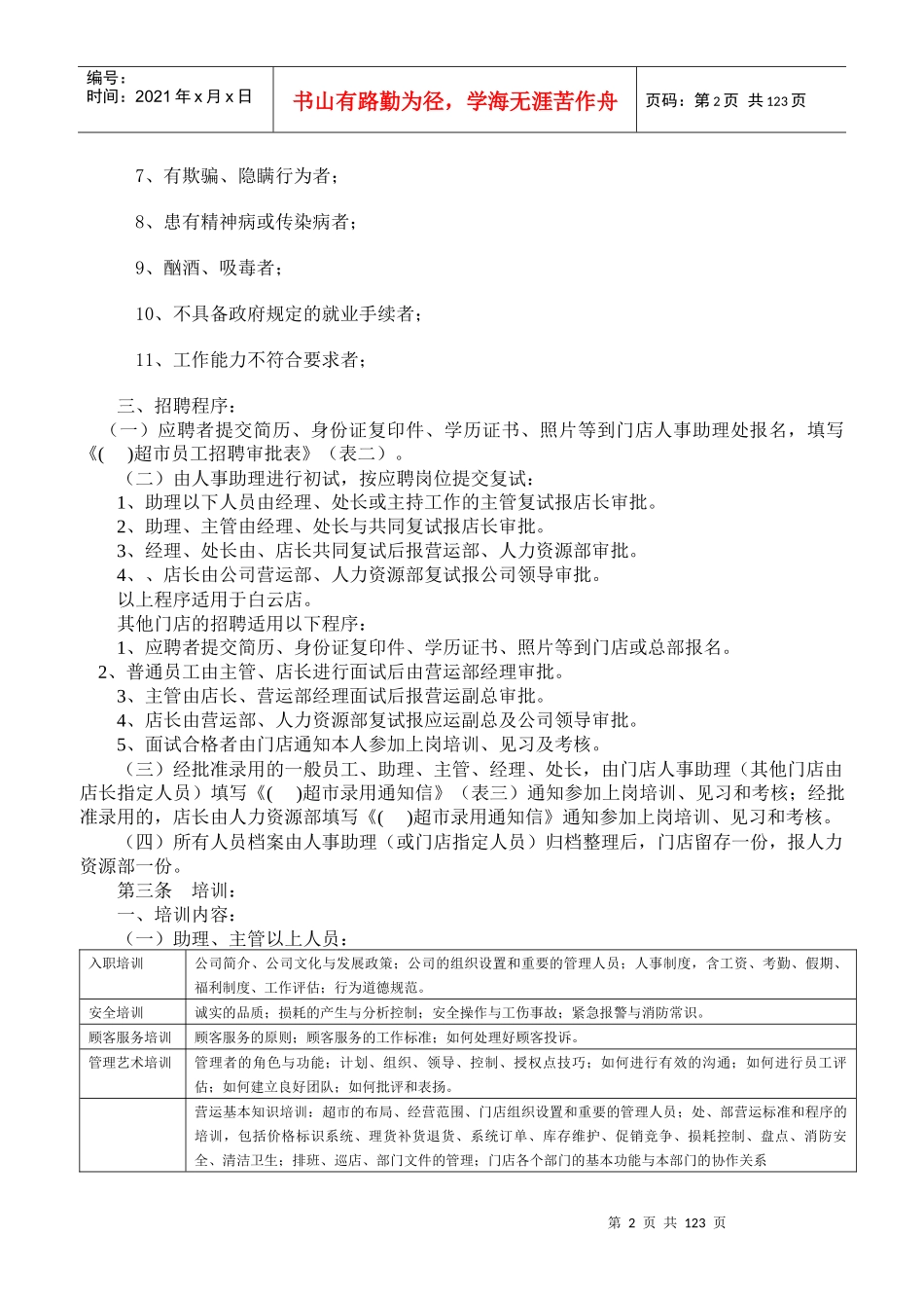 某公司营运管理手册(DOC 141页)_第2页