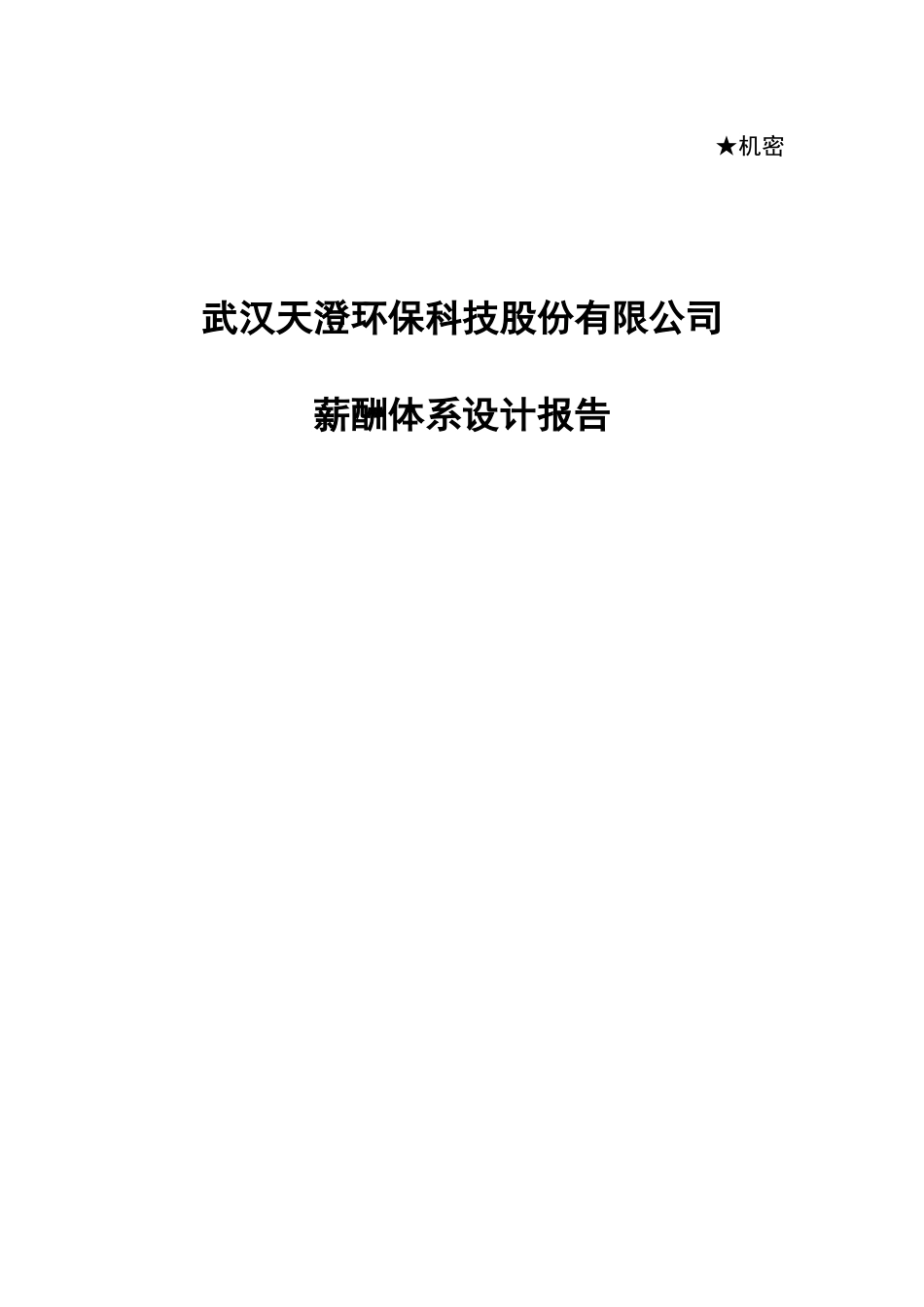某公司薪酬环保科技管理报告_第1页