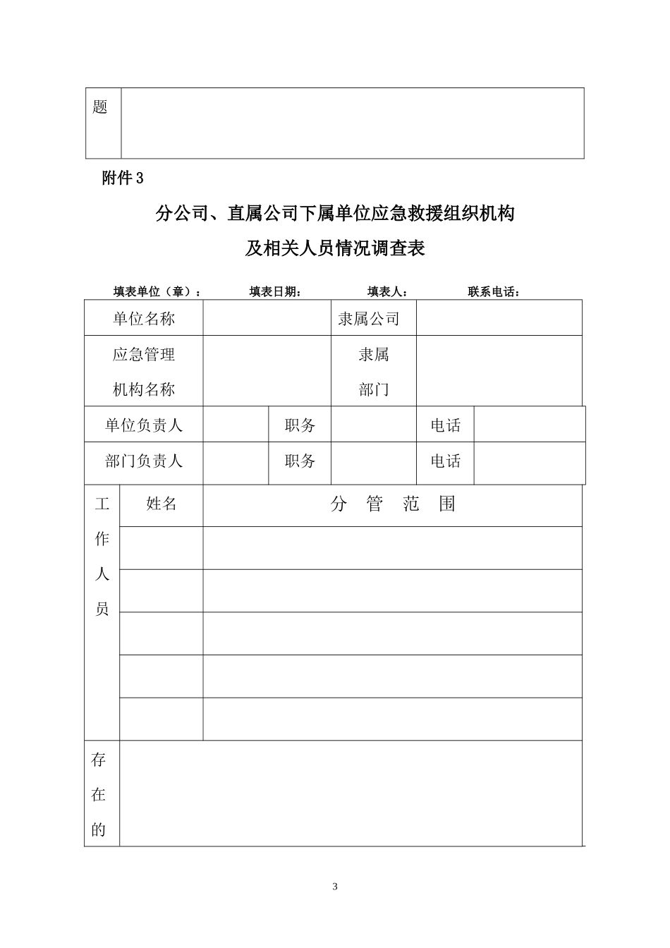 某公司应急预案统计表_第3页