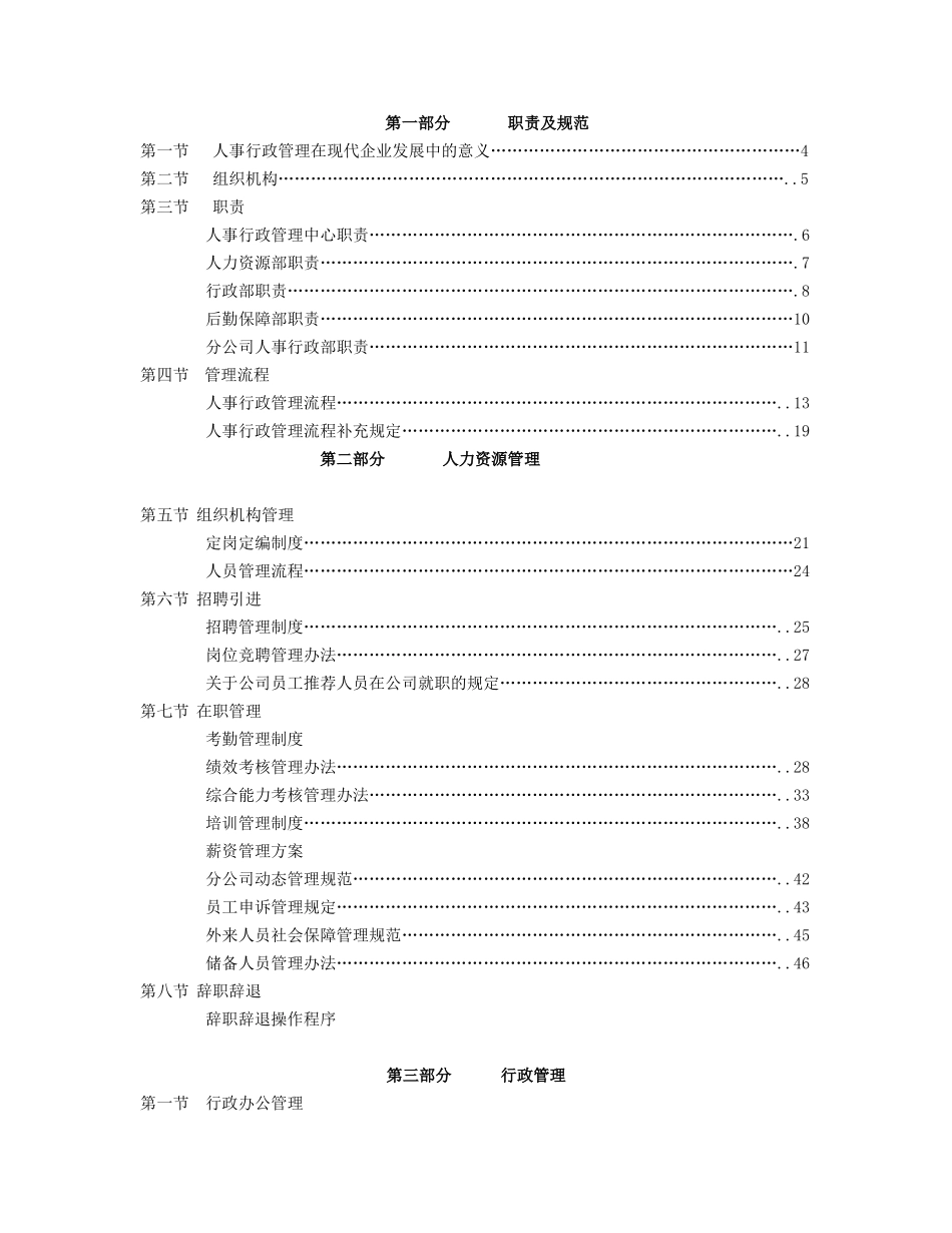 某公司人力资源操作手册_第1页