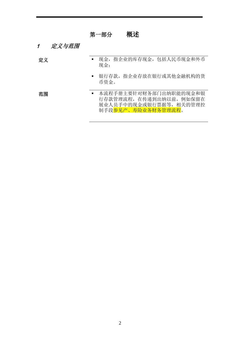 某公司现金和银行存款管理流程手册_第3页