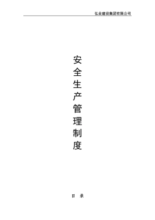 某公司安全生产管理制度范本(DOC 70页)