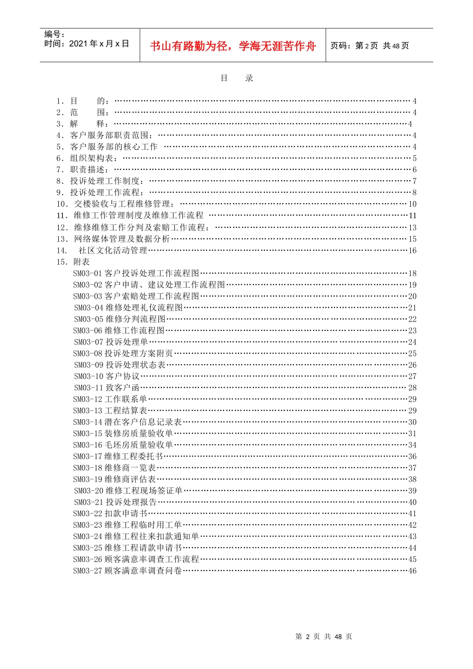 某公司客户服务部管理制度汇编_第2页