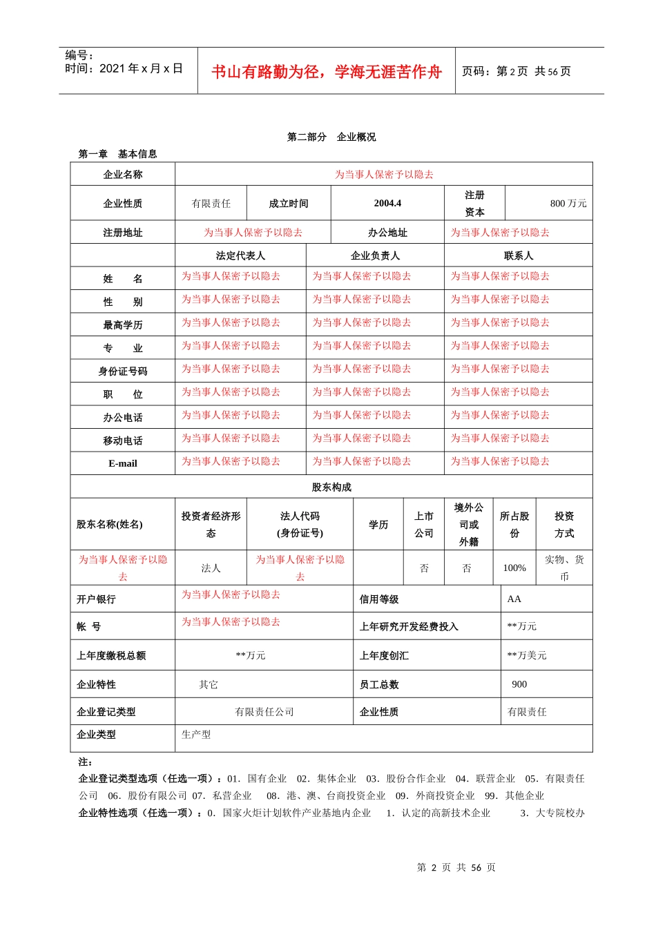 某公司科技型中小企业创新基金项目申报材料完整范文_第2页
