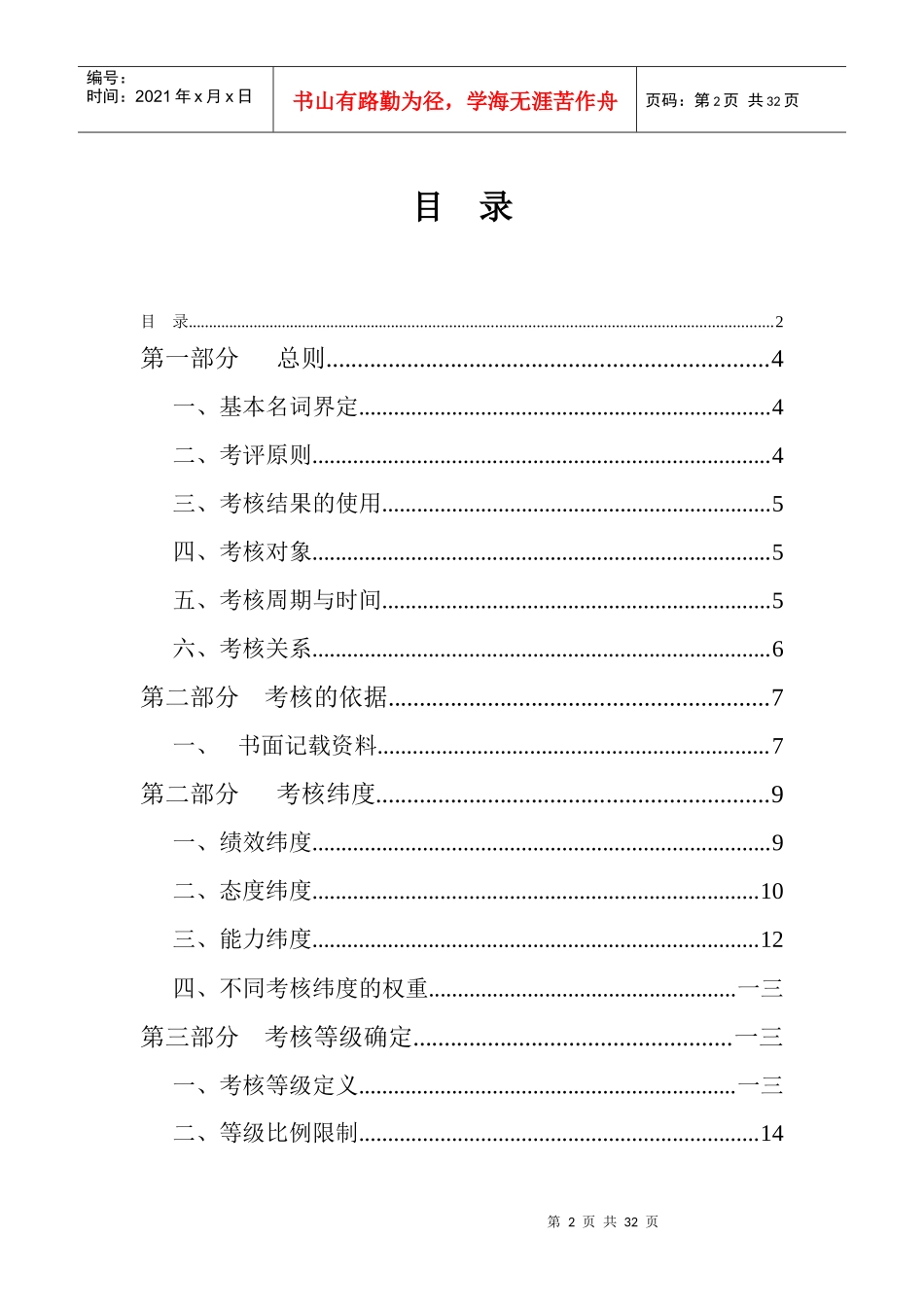 某公司管理干部考评手册_第2页