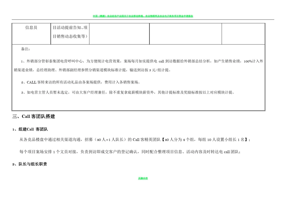 彰泰集团呼叫中心call客执行方案-(参照绿地机制调整1)_第3页