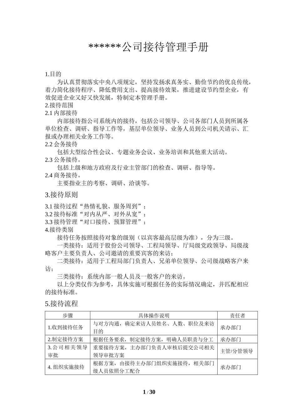 某公司接待管理手册_第1页