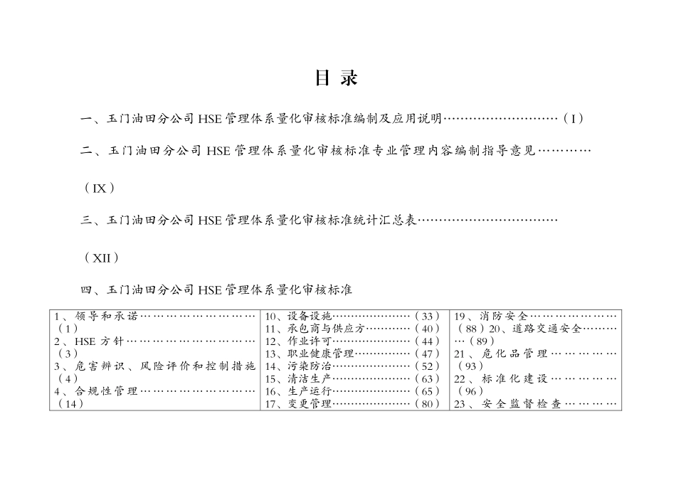 某公司HSE管理体系量化审核标准概述_第2页