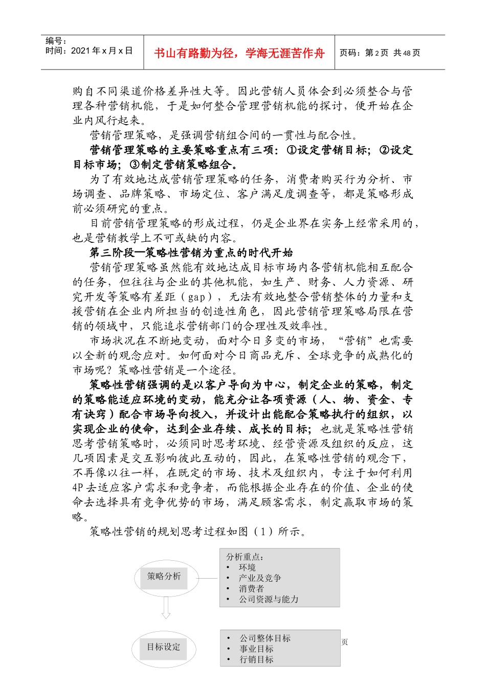 某公司年度策略性营销规划的程序和方法_第2页