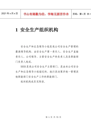 某公司安全生产管理规程
