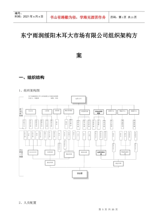 某公司组织架构规划方案