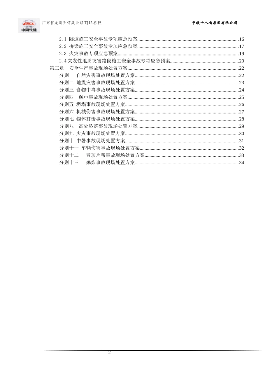 某公司安全生产事故总体应急预案_第2页