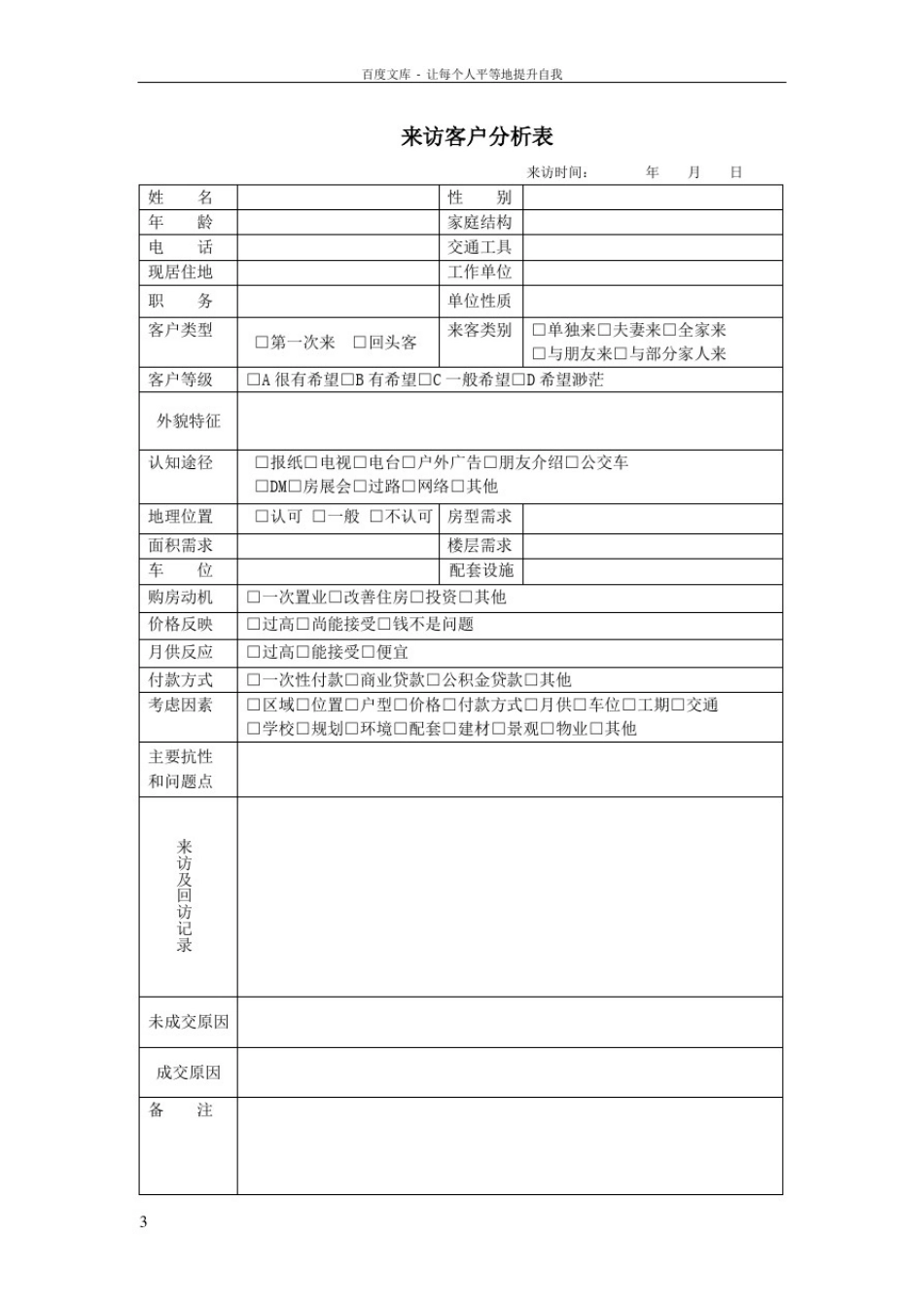 售楼中心所有表格_第3页