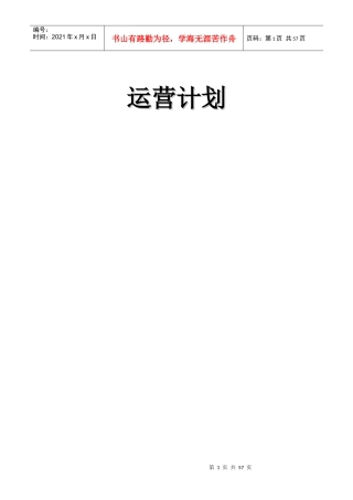 某公司产品运营策划书（DOC 54页）
