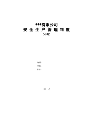 某公司安全生产管理制度汇编(DOC 40页)