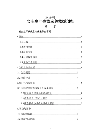 某公司安全生产事故应急救援预案(DOCX 111页)
