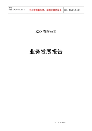 某公司业务发展报告