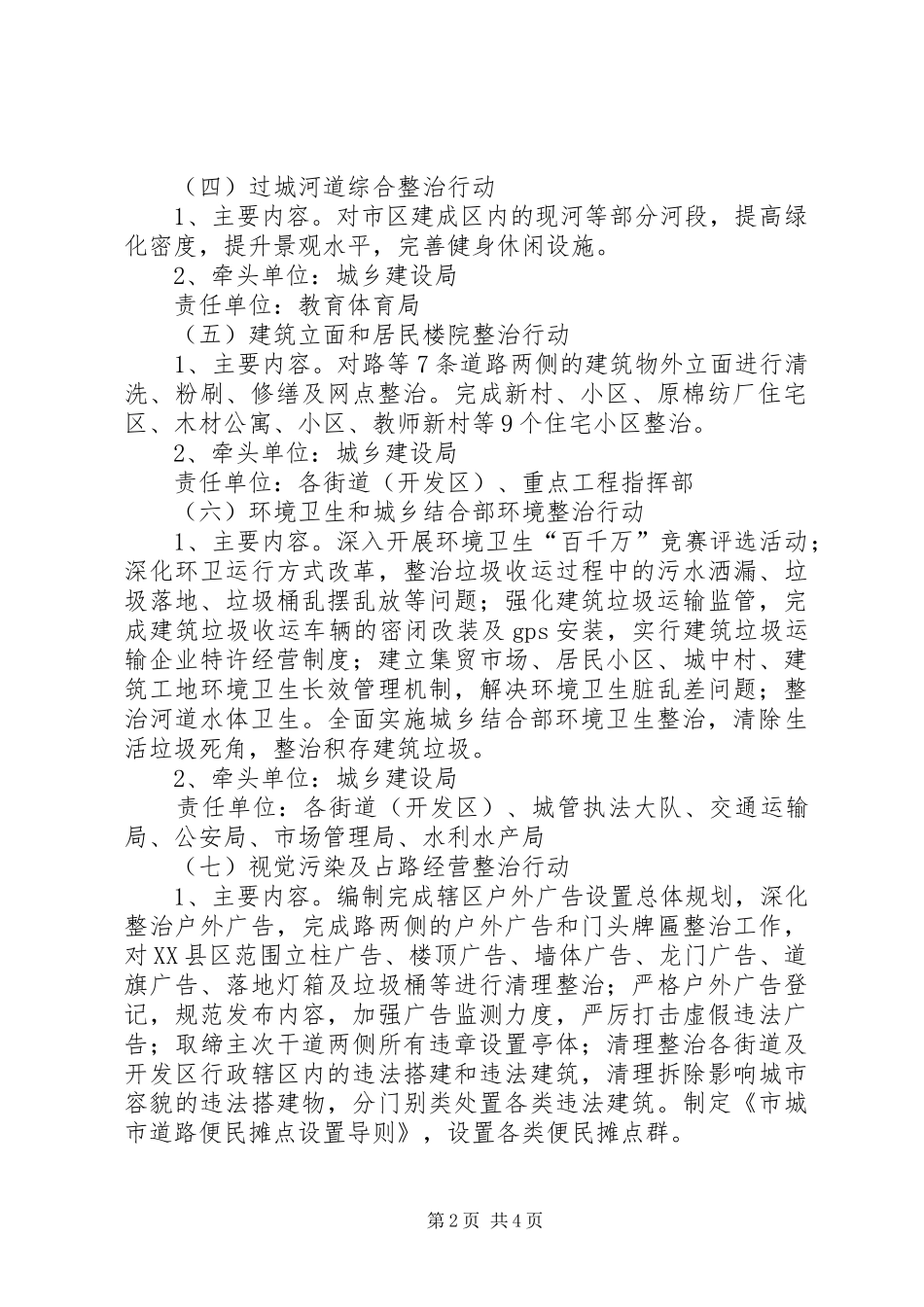 市政办环境整治工作实施方案_第2页