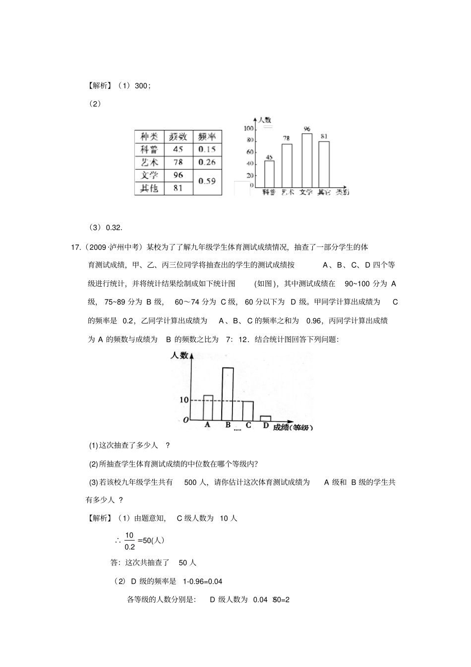 数据的收集和整理与描述中考大题汇编_第3页