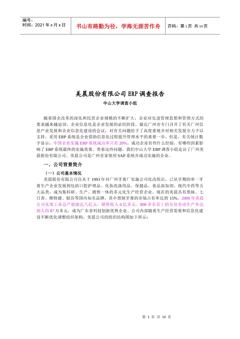 某公司ERP调查报告_第1页
