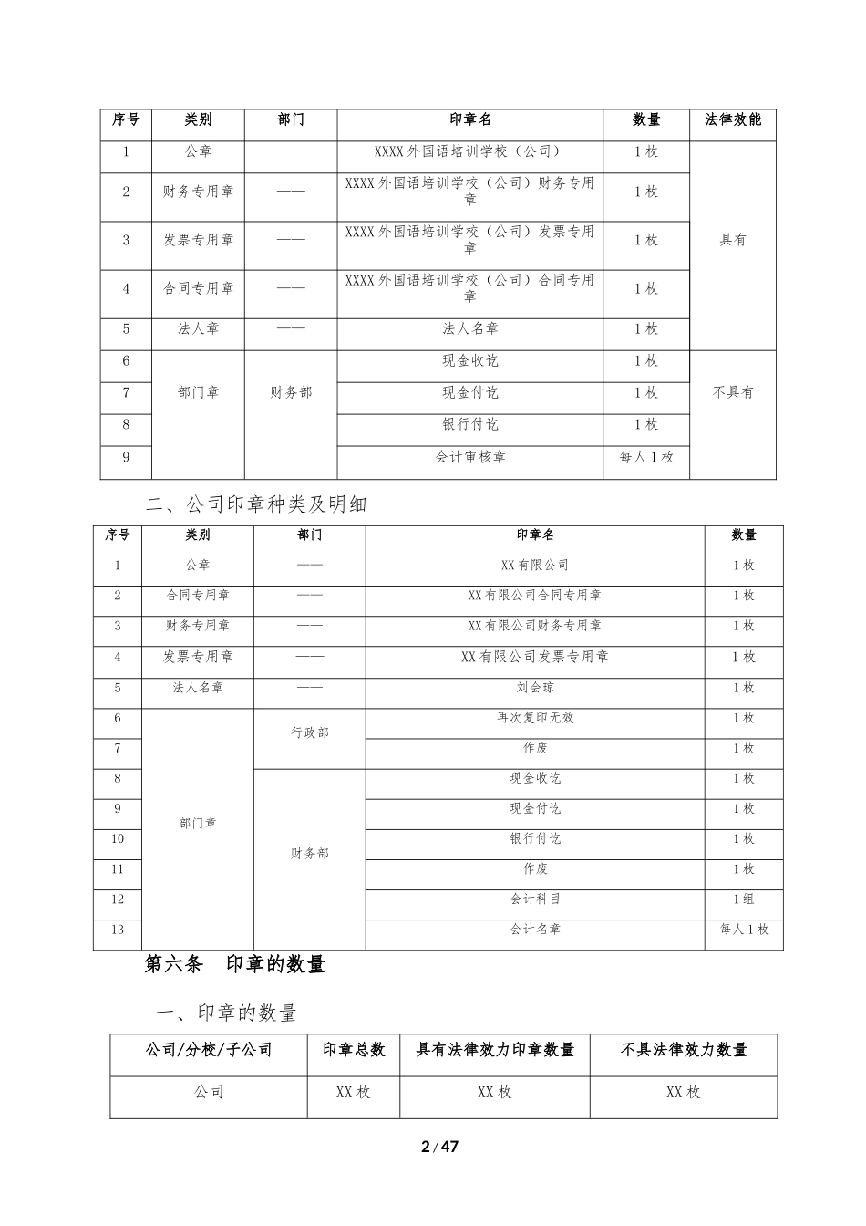 某公司印章管理办法_第2页