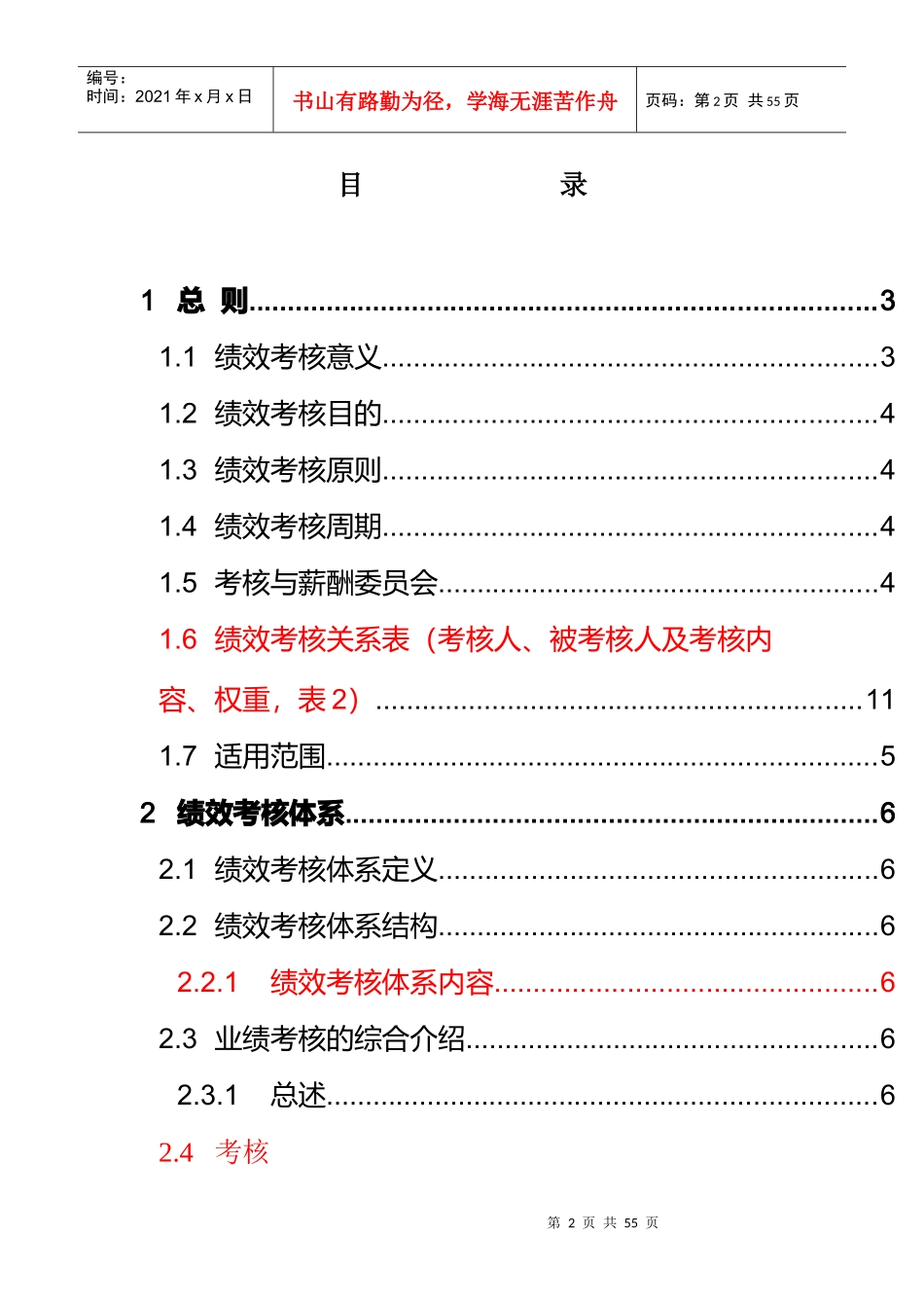 某公司绩效考核管理知识手册_第2页