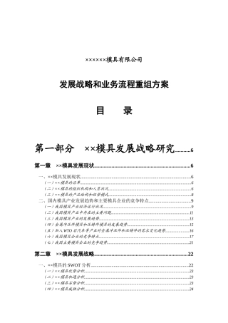 某公司发展战略和业务流程重组方案