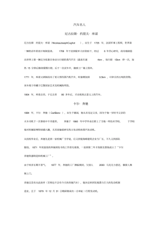 (最新经营)汽车名人