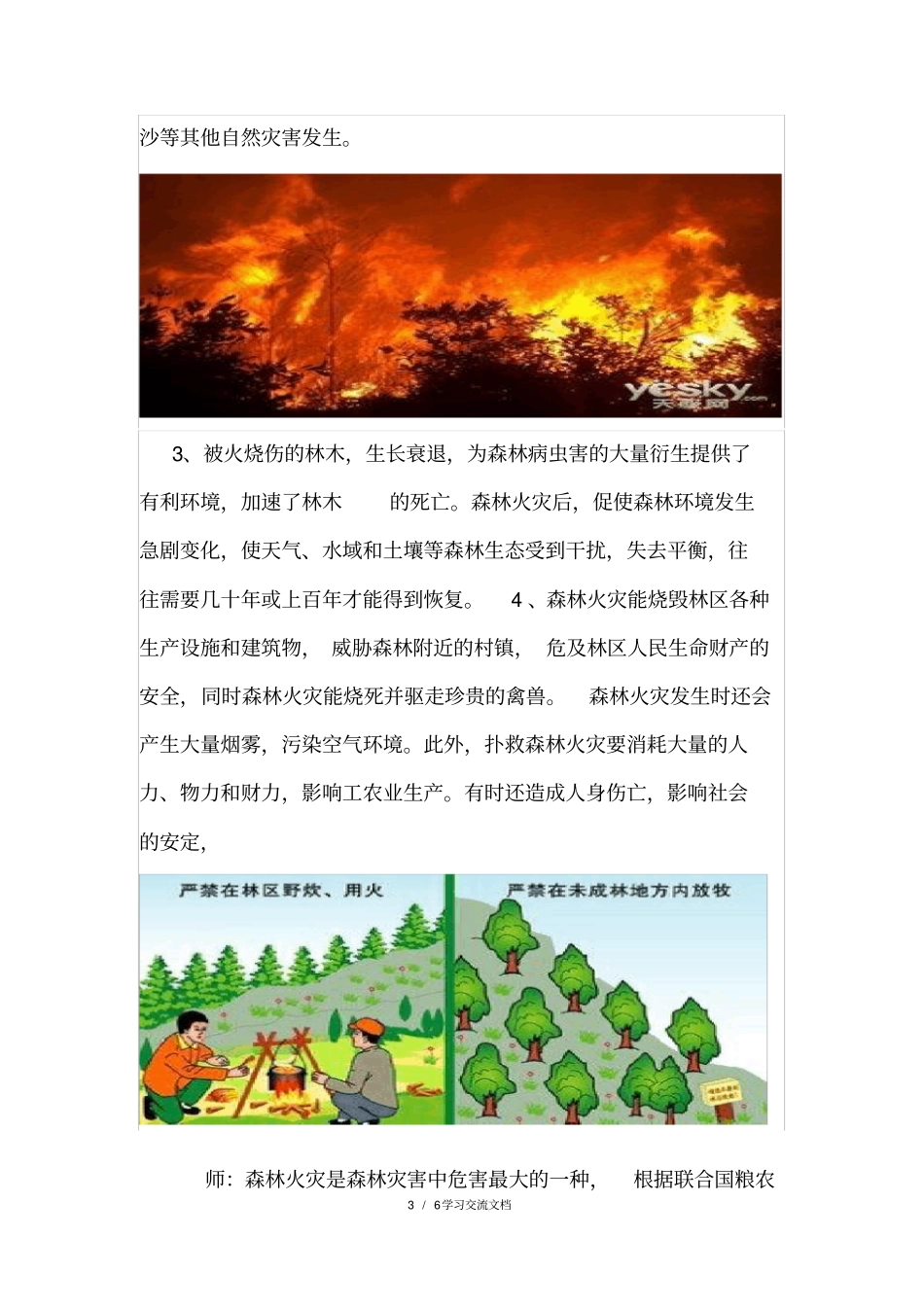 小学森林防火主题班会教案_第3页