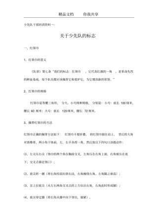 少先队干部培训资料