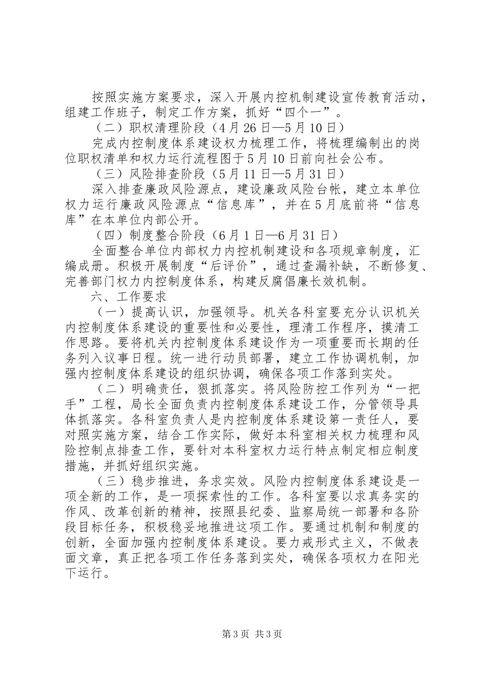 食药监局廉政机制建设实施方案_第3页