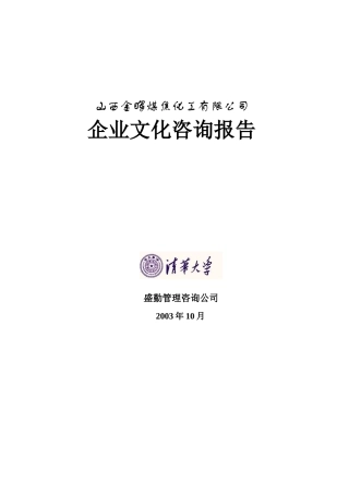某化工公司企业文化咨询报告