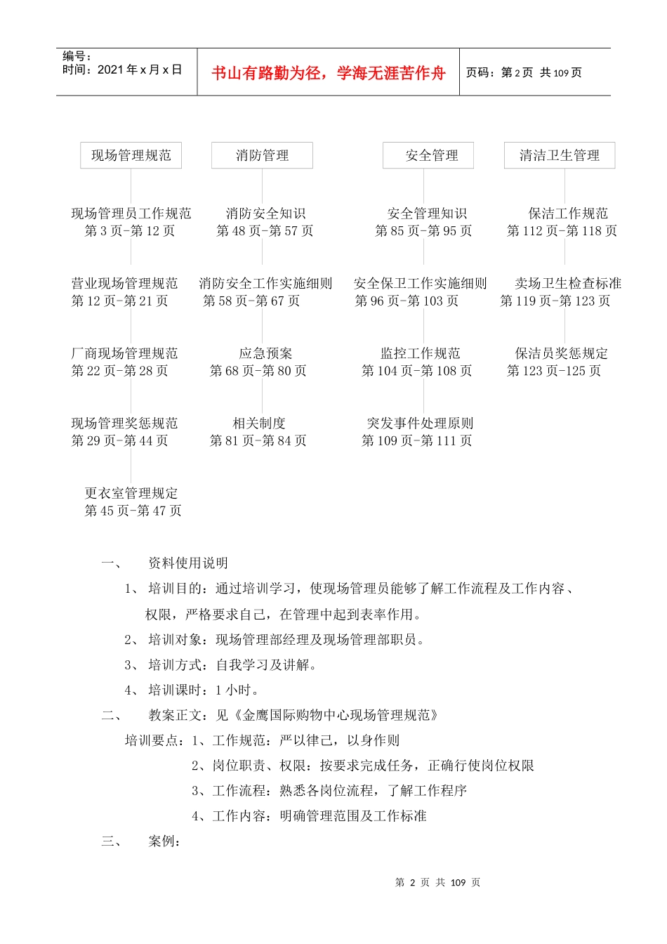 某国际购物中心现场管理部培训手册_第2页