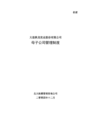 某咨询某报告4母子公司管理制度