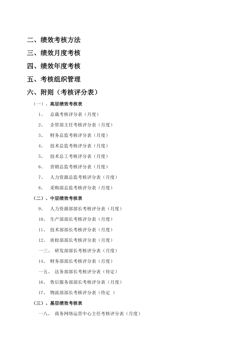某压缩机公司绩效考核管理制度汇编_第2页