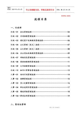 某地产集团全套管理流程图