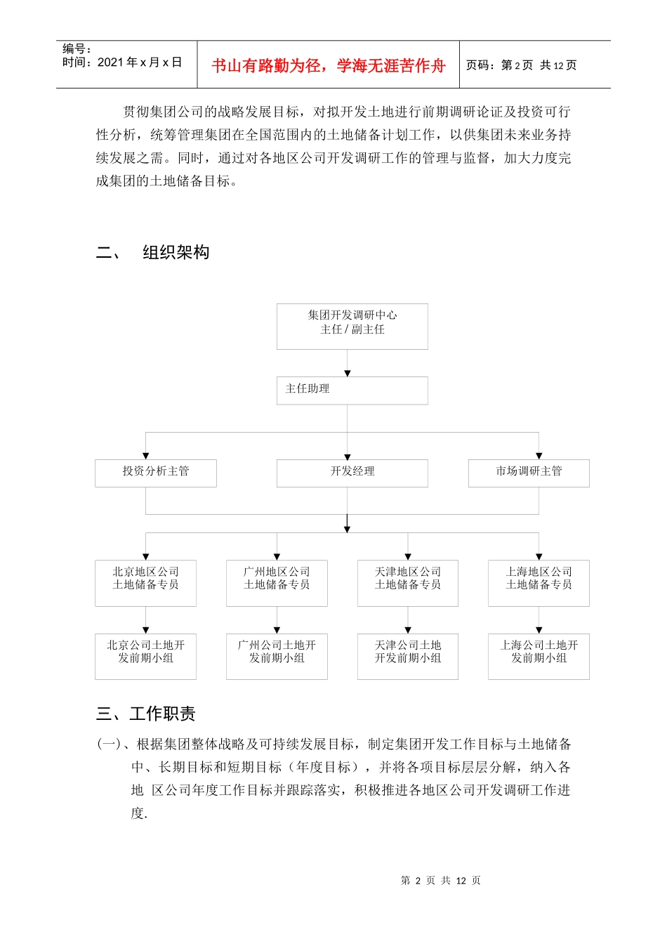 某地产集团开发调研中心管理手册_第3页