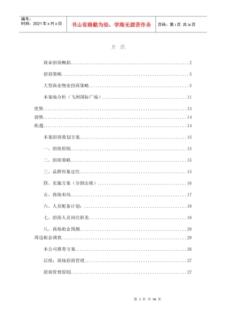 某国际广场招商策划书(doc 38页)