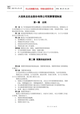 某咨询—某预算管理制度final