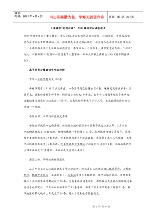 某地房地产楼市现状调查报告