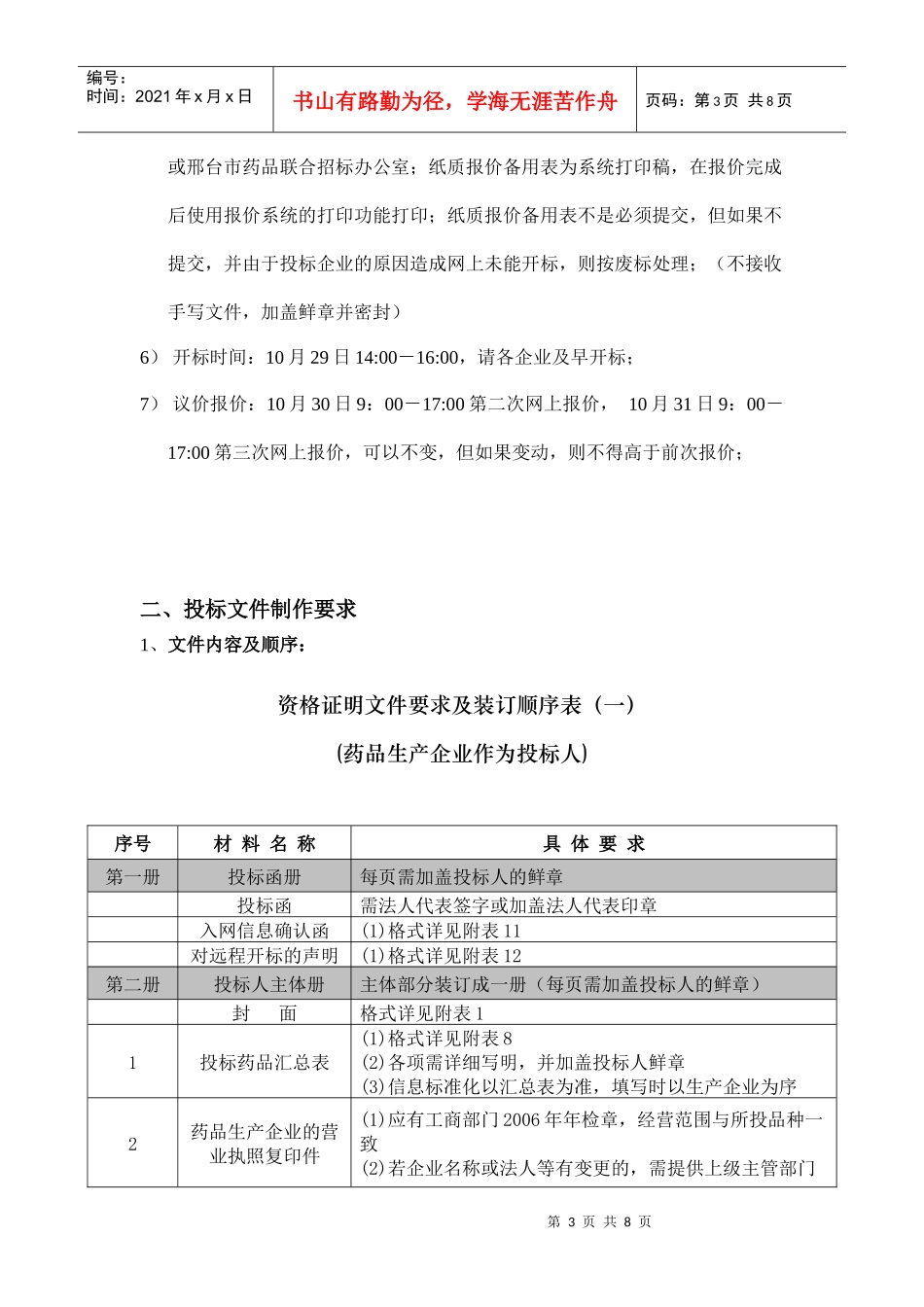 某医疗机构第四期药品集中招标采购_第3页