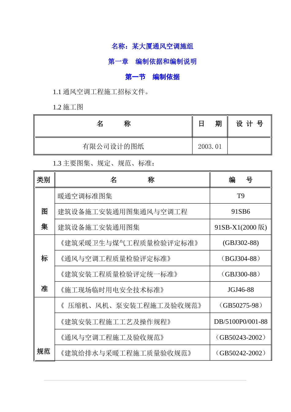某大厦通风空调施工组织设计_第1页