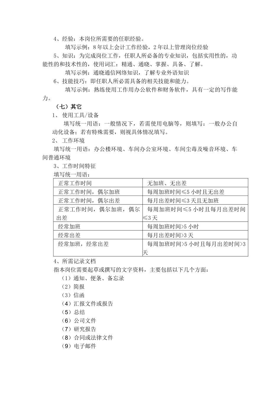 某咨询管理咨询公司新丰化纤项目组职务说明书：党办主任_第3页