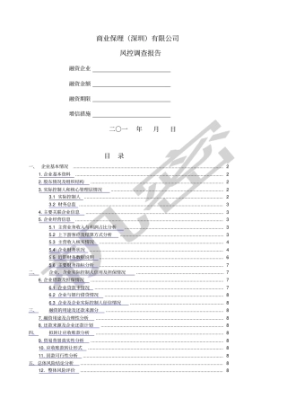 保理风控报告