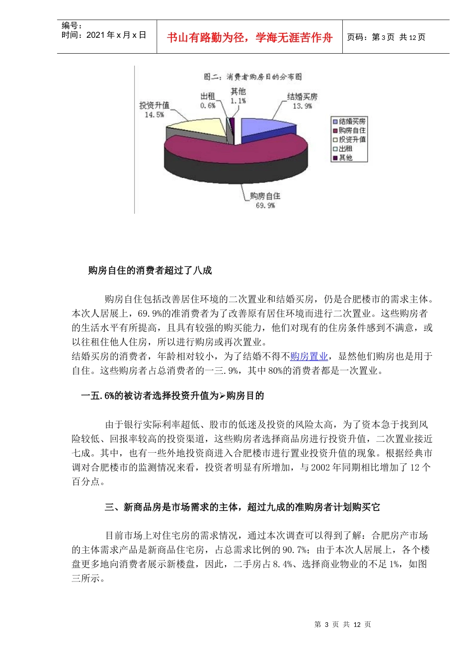 某地住宅消费调查报告_第3页