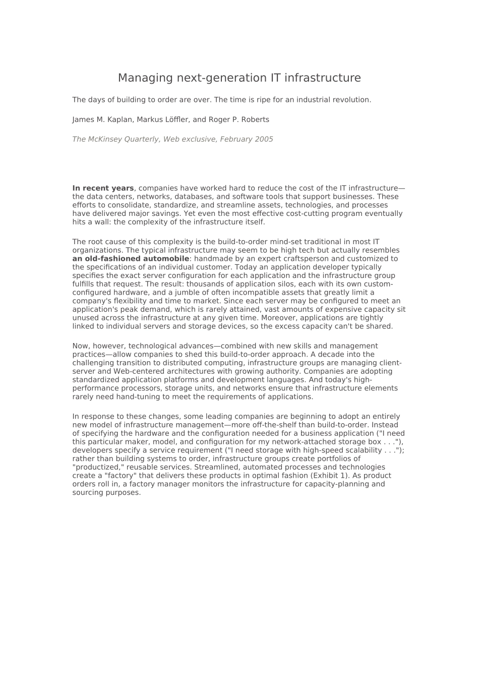 某咨询管理下一代的IT基础结构_第1页