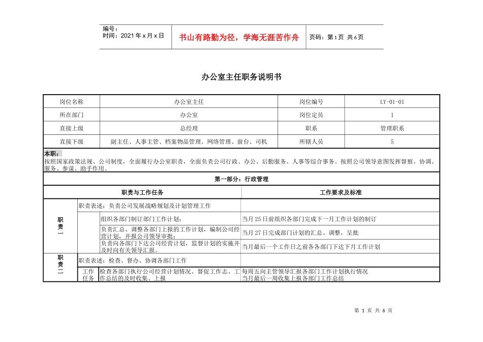 某咨询—某房地产某职务说明书1126修订_第1页
