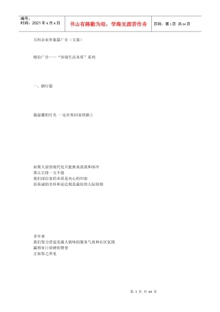 某地产企业形象篇广告