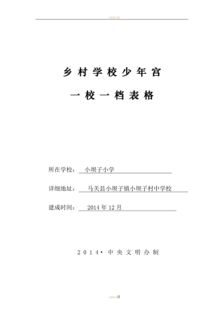 乡村学校少年宫一校一档表格