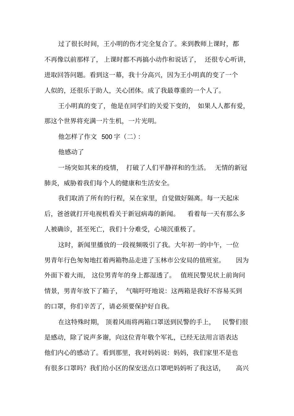 他怎么了作文500字20篇_第2页